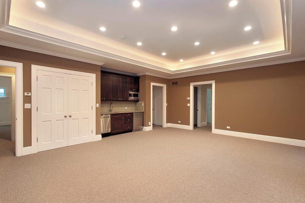 high ceiling basement ideas